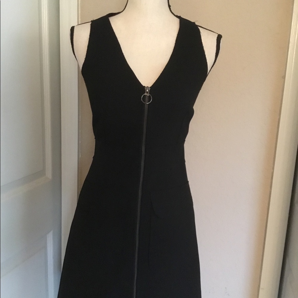 Top Shop black structured dress withsilver grommet